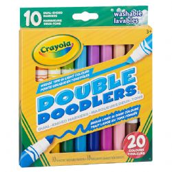 CRAYOLA - 10 MARQUEURS DEUX TONS DOUBLE DOODLERS